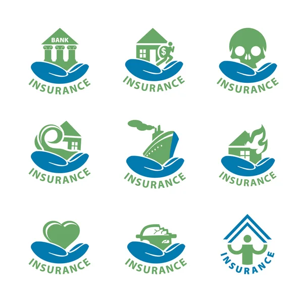 Plus grande collection d'assurance logos vectoriels — Image vectorielle