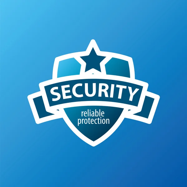 Векторный логотип для служб безопасности в виде щита — стоковый вектор