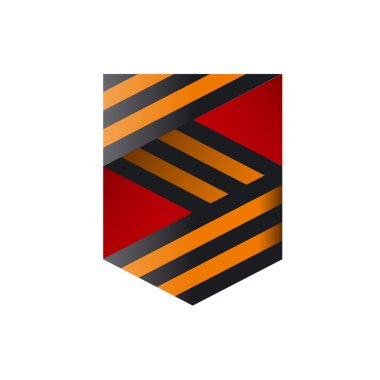 şeritler kalkan şeklinde logo vektör