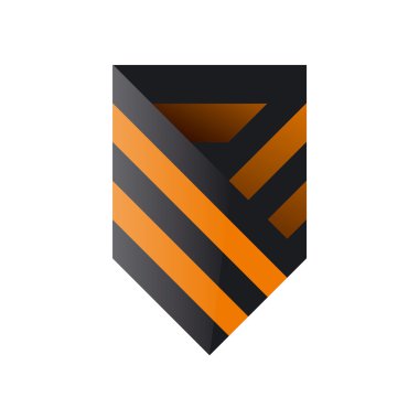 logo St George şerit kalkan şeklinde vektör
