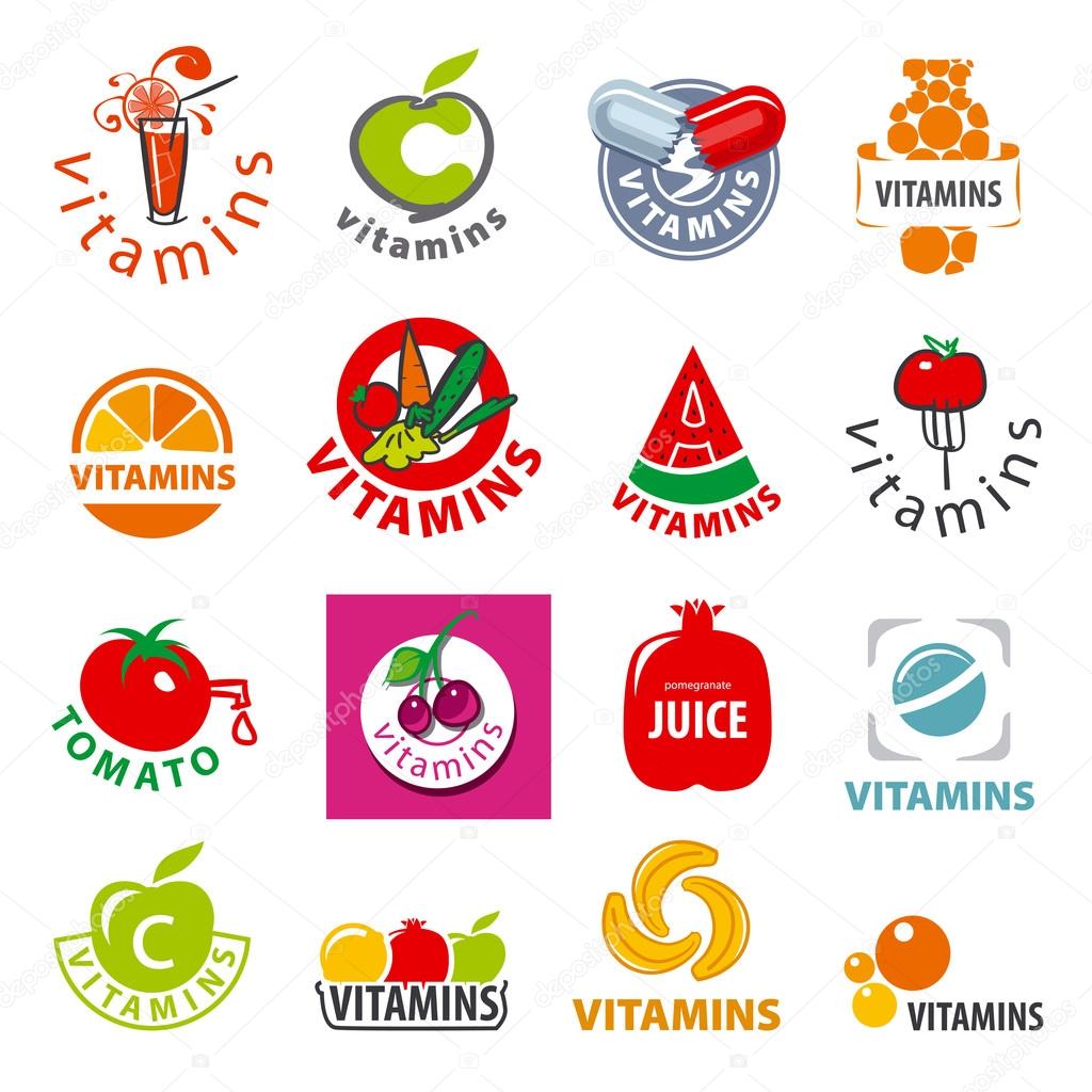 Biggest collection of vector logos vitamins