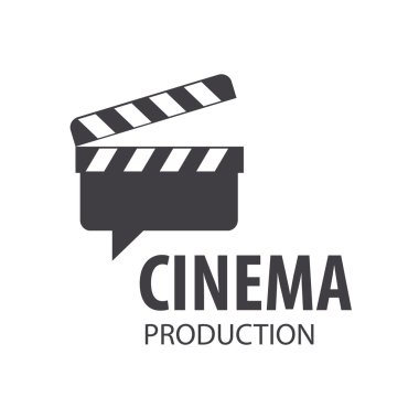 vector logo Slate Board for shooting movies clipart