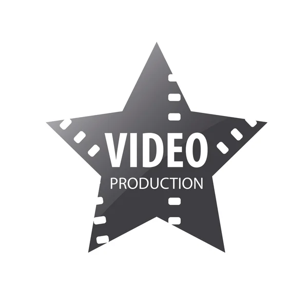 Vector logo video shooting star — Stock Vector