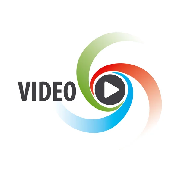 Abstract vector logo om de video te bekijken — Stockvector