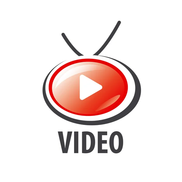 Retro Tv şeklinde vektör logosu — Stok Vektör