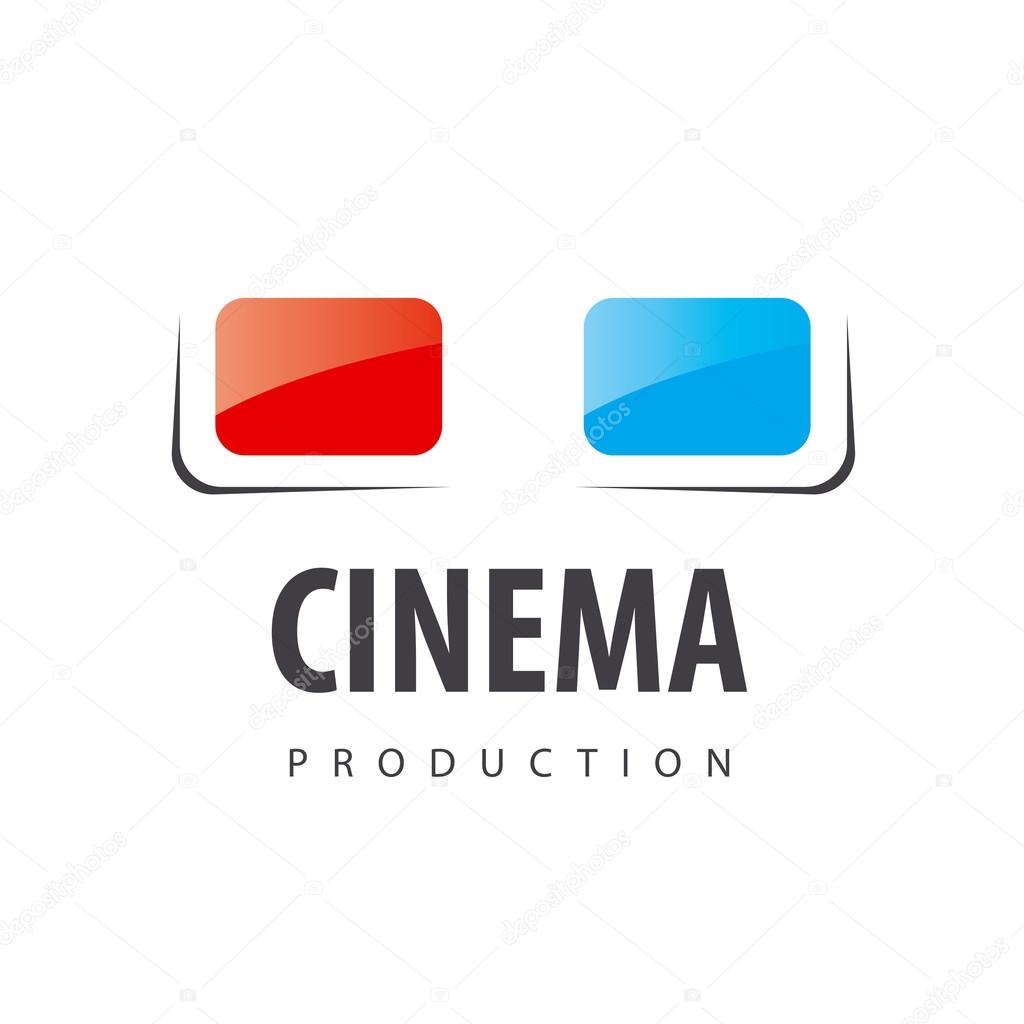 Vector logo glasses for viewing 3D movies