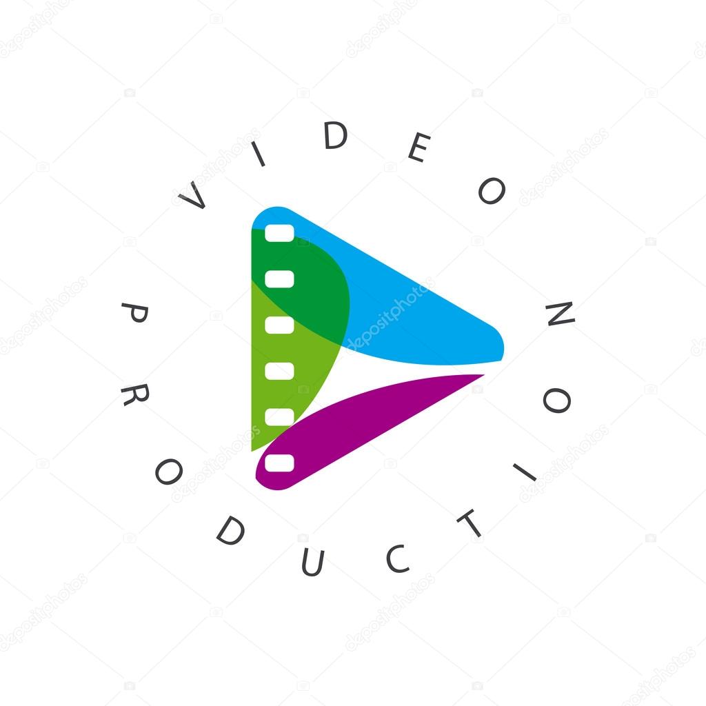 Vector logo abstract play button