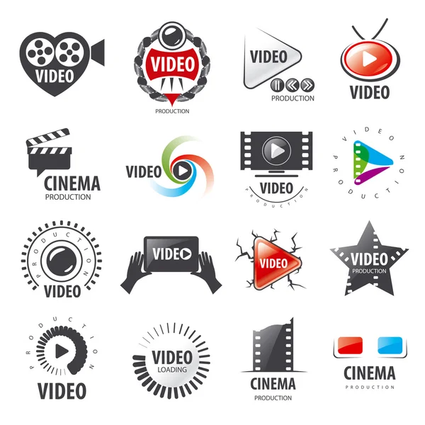 Plus grande collection de logos vectoriels pour la production vidéo — Image vectorielle