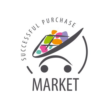 alışveriş arabası malların vektör logosu