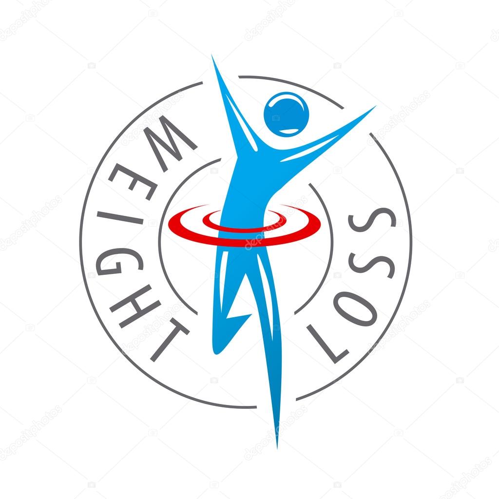 Vector logo running man for weight loss