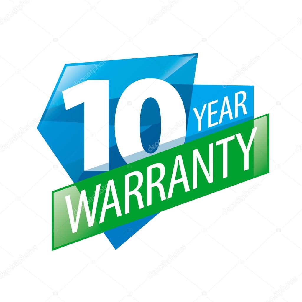 vector logo 10 years warranty