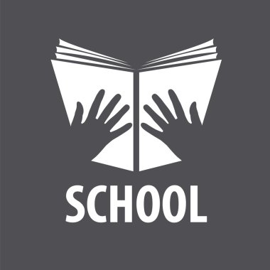 vektör logosu açık kitap onun elinde