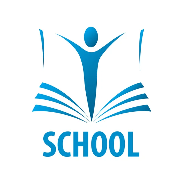 Vektor logo utbildning personer i boken — Stock vektor
