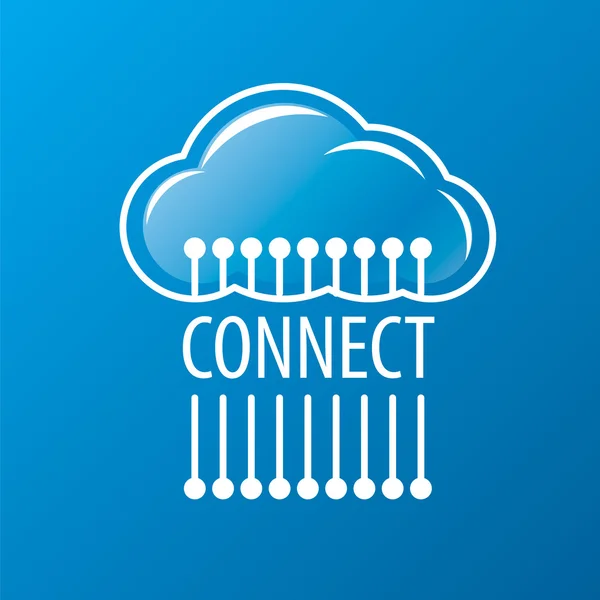 Logo vectoriel pour se connecter au réseau cloud — Image vectorielle