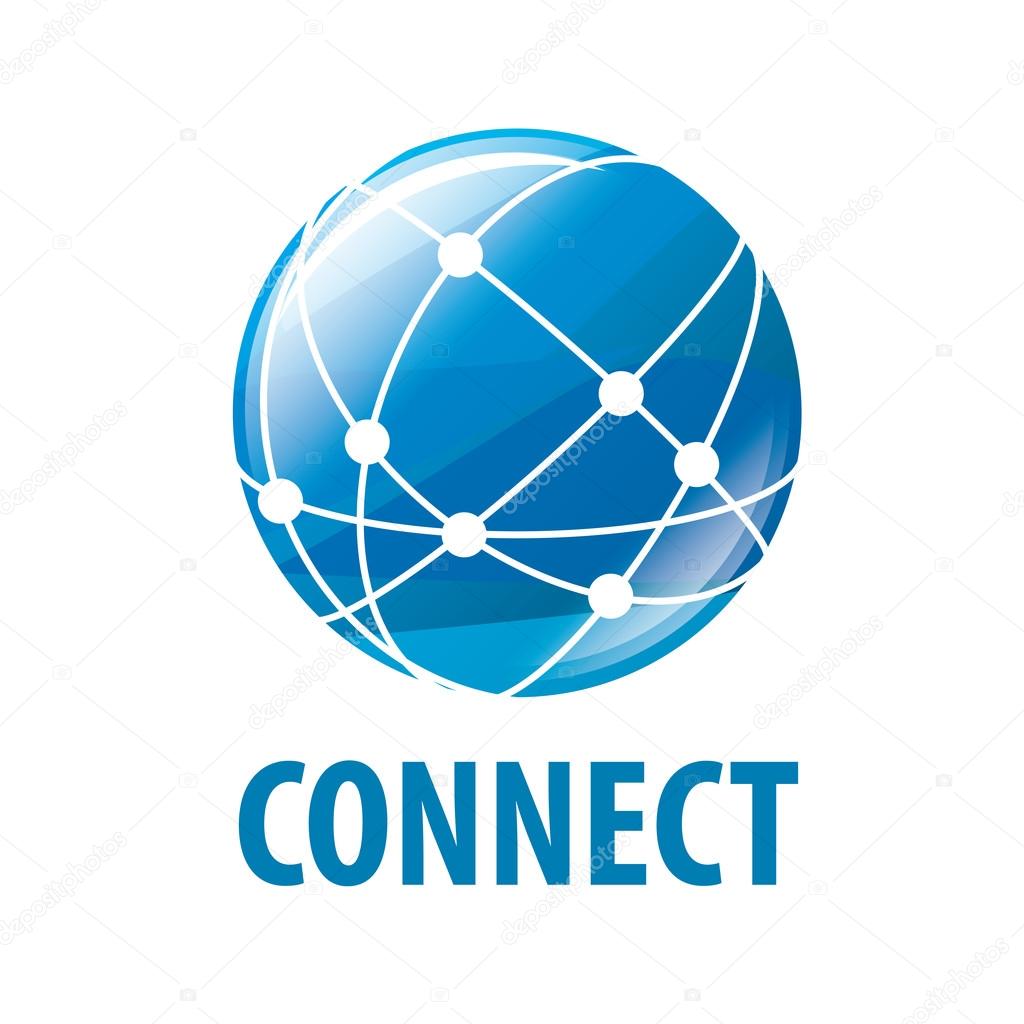 Vector logo global network worldwide