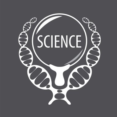 DNA vektör logosu amblemi şeklinde