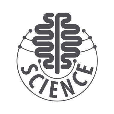 bir beyin çip şeklinde vektör logosu