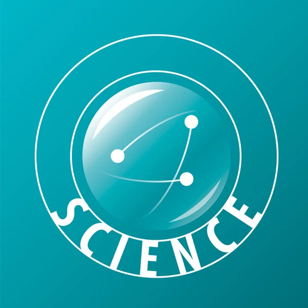 球のベクトルのロゴ原子フライ — ストックベクタ