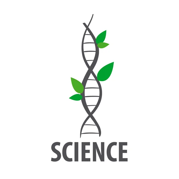 Logo vector ADN en forma de hojas de plantas — Vector de stock