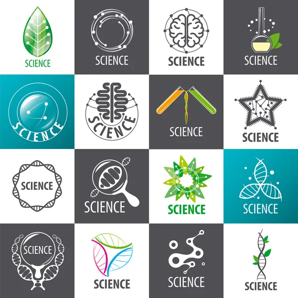 Grande conjunto de logotipos vetoriais Ciência —  Vetores de Stock