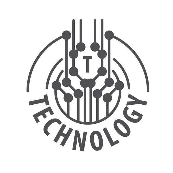 Векторний логотип абстрактна технологія чипу — стоковий вектор