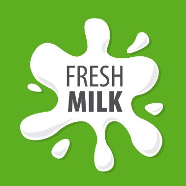 vektör logo sıçramalarına doğal süt