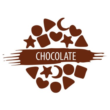 vector logo for a set of chocolate candies