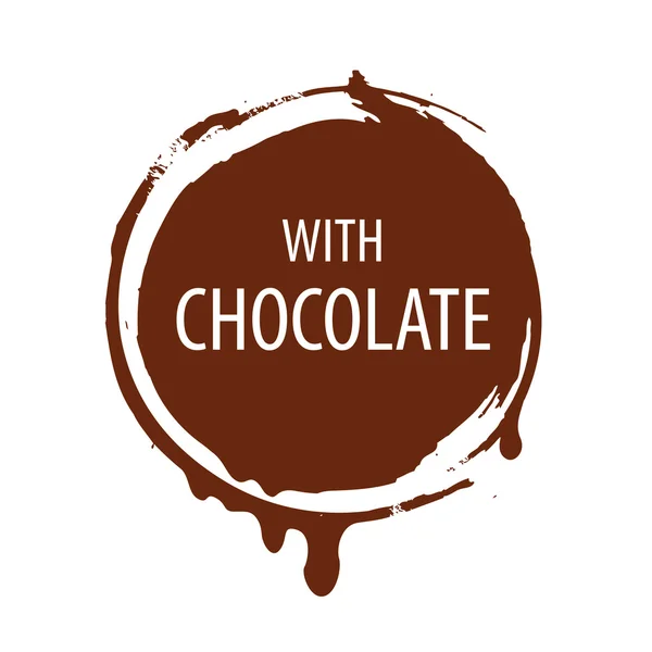 Vector logo round seal for chocolate — 图库矢量图片