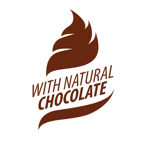 Vector logo cream with natural chocolate — Stok Vektör