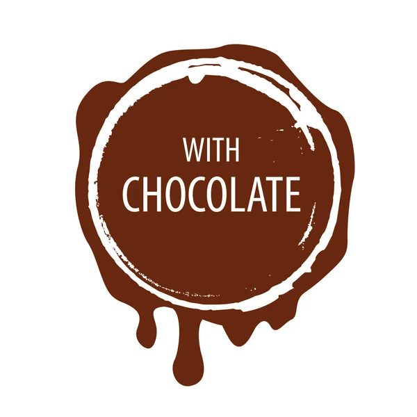 Vector logo Chocolate printing for labels — Stockový vektor