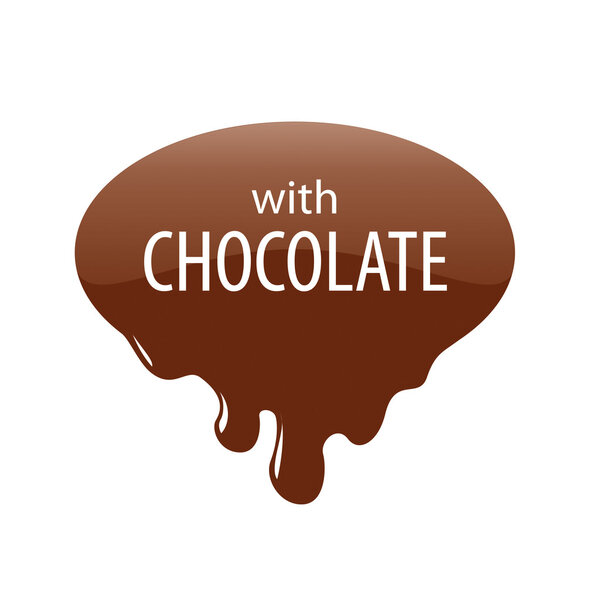 векторные капли логотипа расплавленного шоколада
