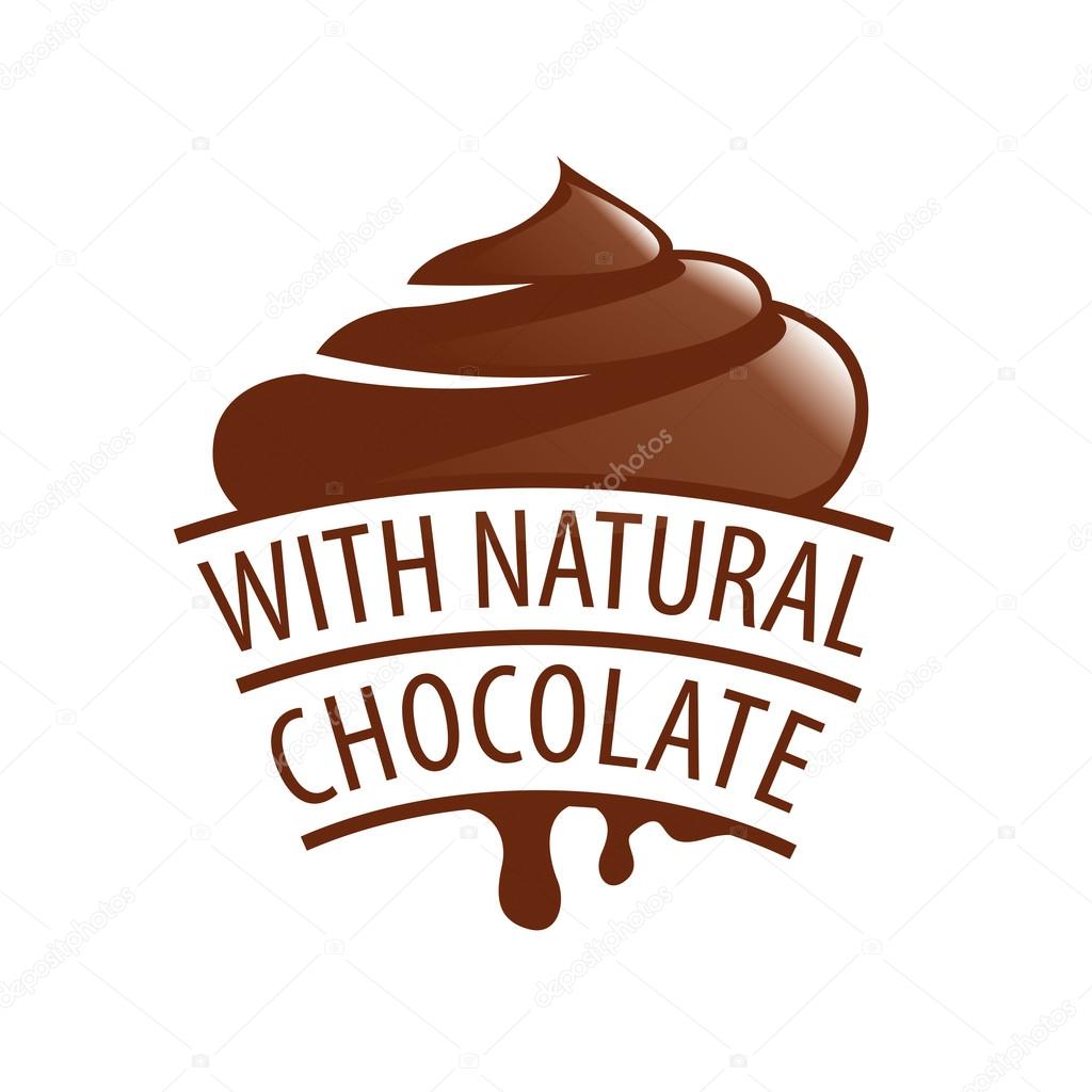 vector logo with natural chocolate candy