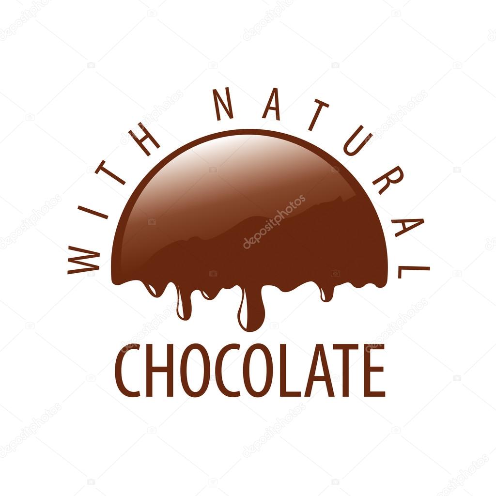 Vector logo natural melting chocolate