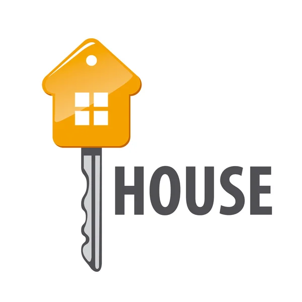 Vector logo of house in form key — Stockvector