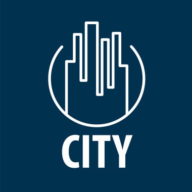 vector logo outline night city
