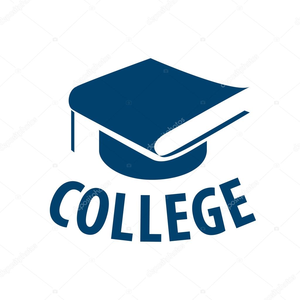 Vector logo book in the form of a cap for college