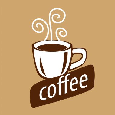 vektör logo fincan kahve ve Buhar