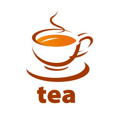 vektör logo kontur fincan çay