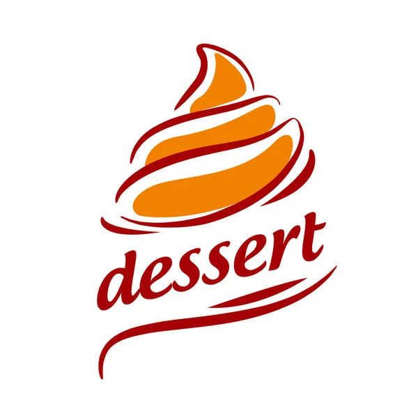 Vetor logotipo abstrato creme laranja — Vetor de Stock