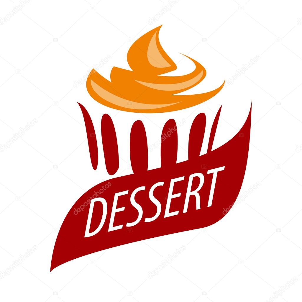 Vector logo cake with orange cream