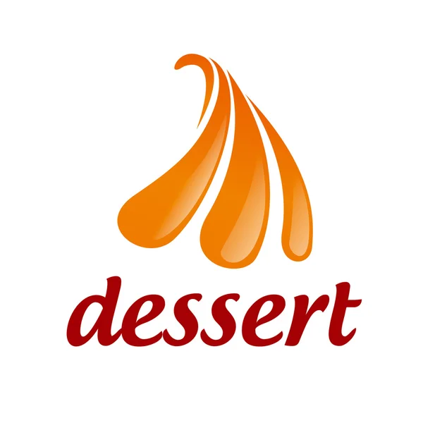 Abstrato vetor logotipo laranja sorvete — Vetor de Stock