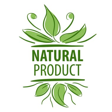 Doğal ürün için soyut vektör logo