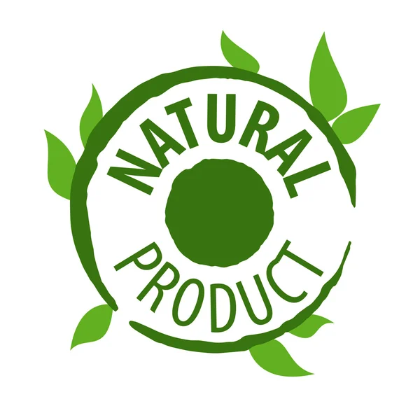 Vector logo printing for natural products — Stock Vector