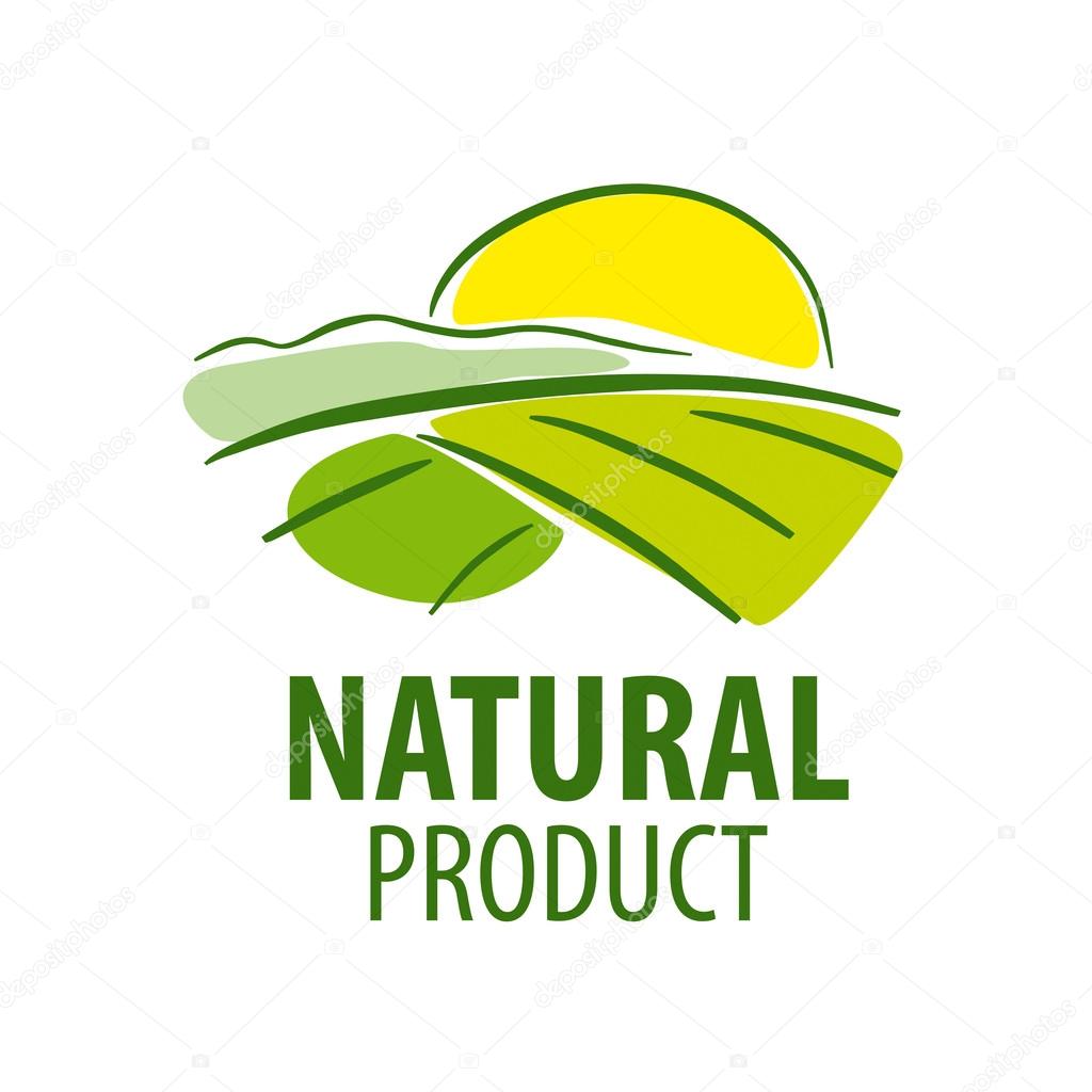 Vector logo field landscape from farm