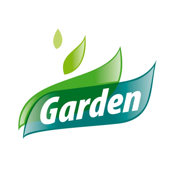 Vector logo hojas verdes para el jardín — Archivo Imágenes Vectoriales