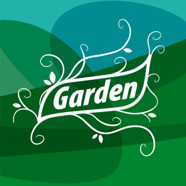 Bahçe çiçek süsleme vektör logosu