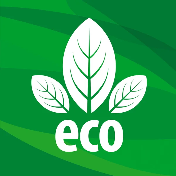 Eco vector logo in de vorm van blad — Stockvector