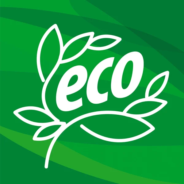 Eco streszczenie wektor logo w postaci roślin — Wektor stockowy
