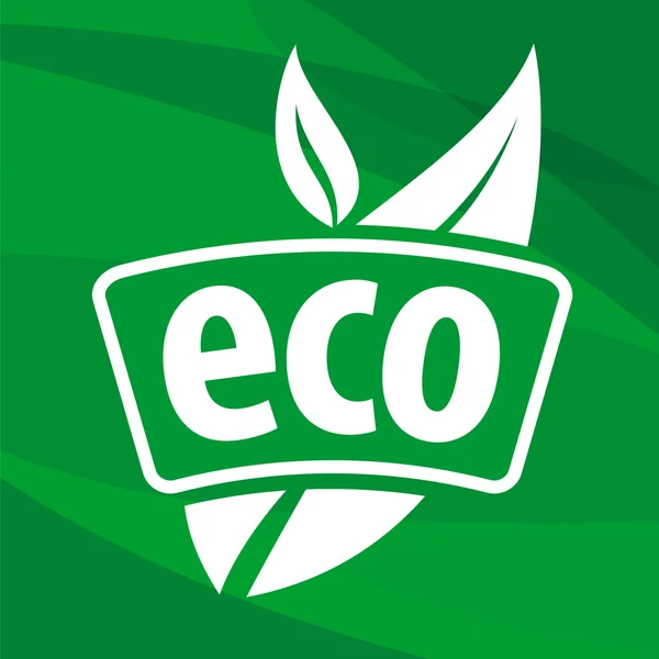 Logotipo vetor eco com padrões florais — Vetor de Stock