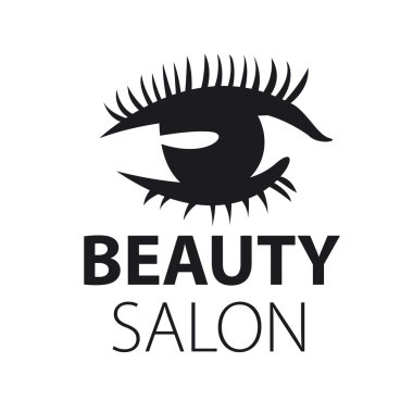 vektör logo gözleri kirpik closeup ile